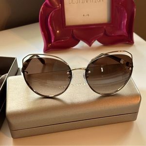 Bvlgari Cat-Eye Sunglasses Brown